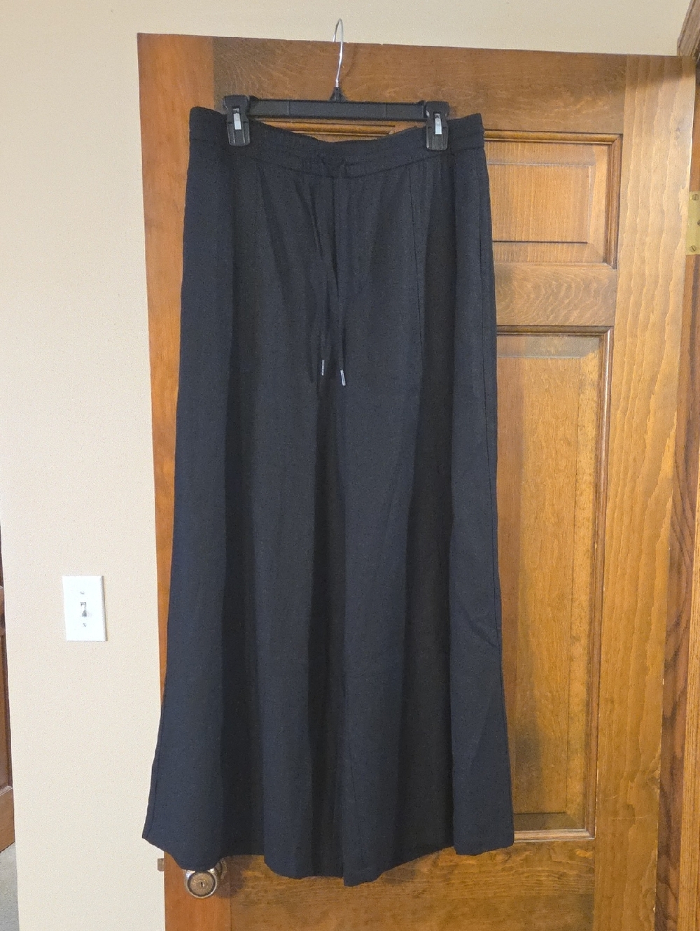 Simply Vera Wang Black Wide Leg Drawstring Pants